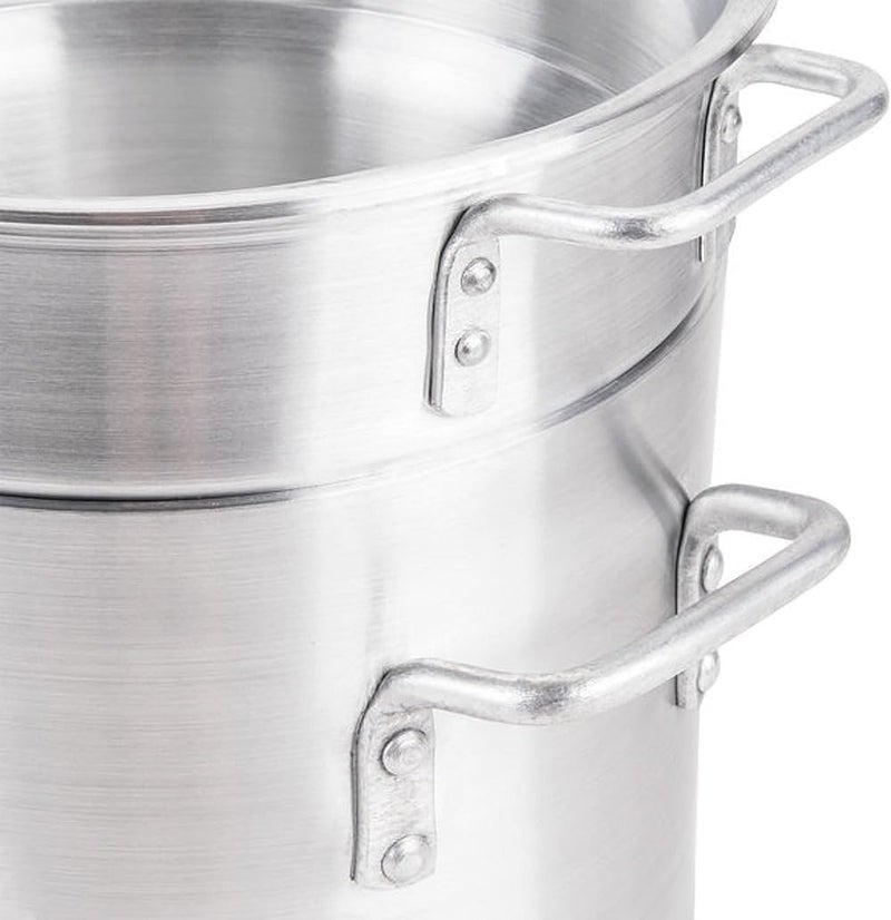 Soro Essentials - 8 Qt. Aluminum Double Boiler Pot with Lid- Steam Melting Stock Pot for Butter Chocolate Cheese Caramel Fondue Candy Dessert and Sauces - Image 5